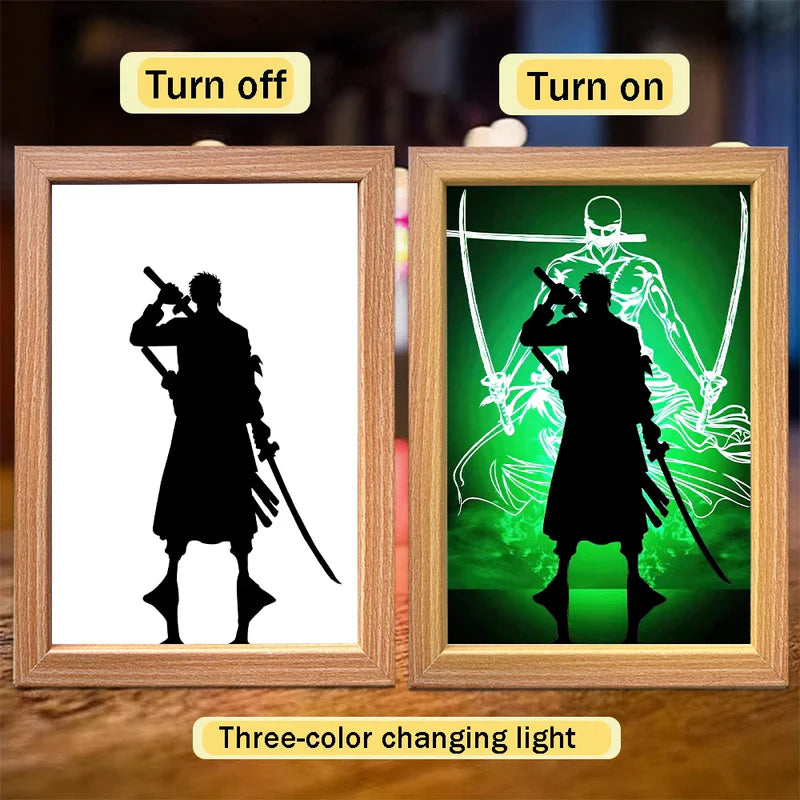 One Piece LED Light Painting Frame | Anime Night Light Design 12