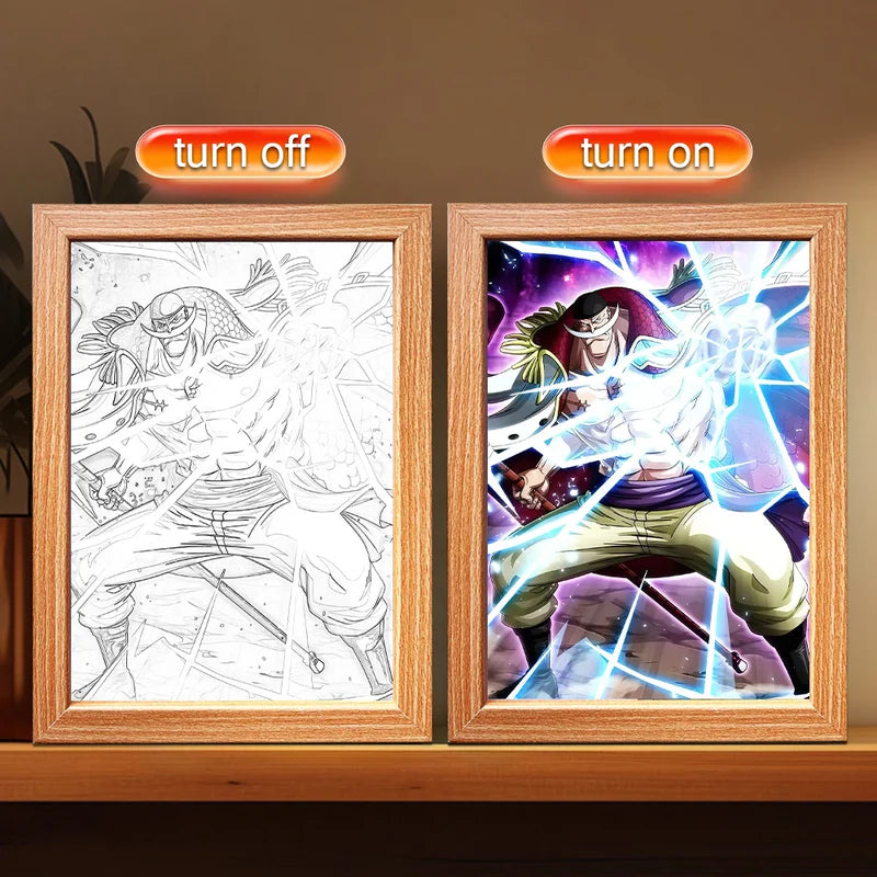 One Piece LED Light Painting Frame | Anime Night Light Design 19