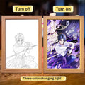 Naruto LED Light Painting Frame | Anime Night Light Design 007
