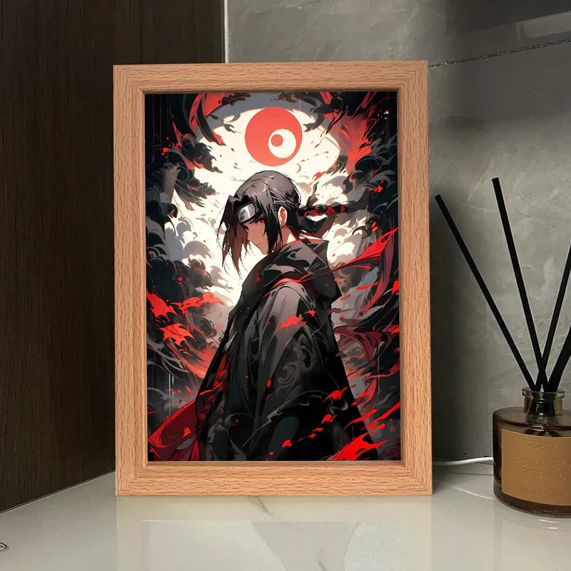 Naruto LED Light Painting Frame | Anime Night Light Design 008