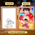 One Piece LED Light Painting Frame | Anime Night Light Design 02