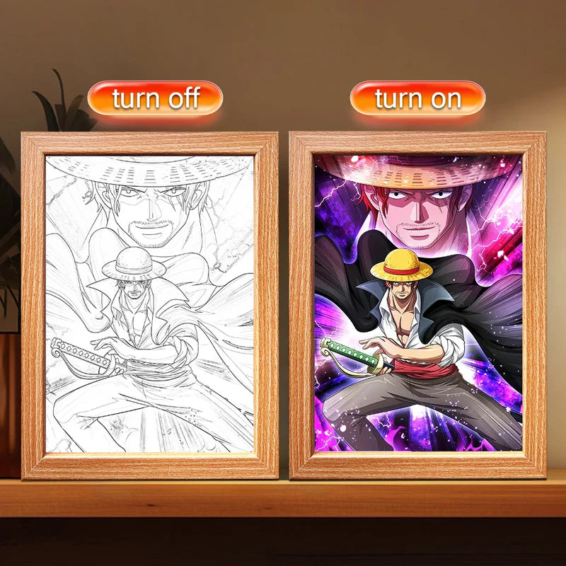 One Piece LED Light Painting Frame | Anime Night Light Design 18