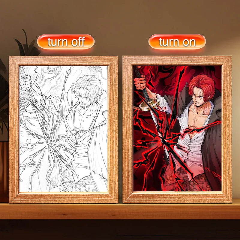 One Piece LED Light Painting Frame | Anime Night Light Design 20