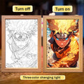 Naruto LED Light Painting Frame | Anime Night Light Design 005