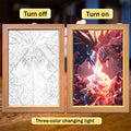 Naruto LED Light Painting Frame | Anime Night Light Design 002
